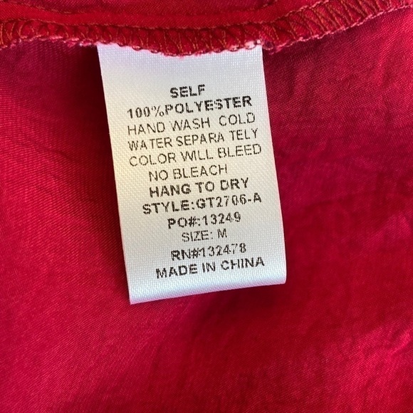 𝅺NWT Burgundy Babydoll Top Size Medium - Picture 6 of 11